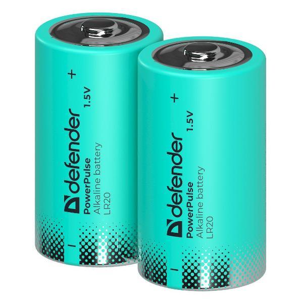 Изображение товара Батарея Defender LR20-2BL D, блистер, 2 шт., PowerPulse