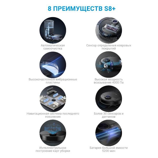 Изображение товара Робот-пылесос Midea VCR S8+ BK