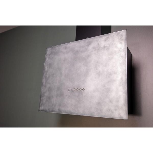 Изображение товара Вытяжка островная Elikor Метеорит 60П-700-Э4Д черная/состаренное серебро