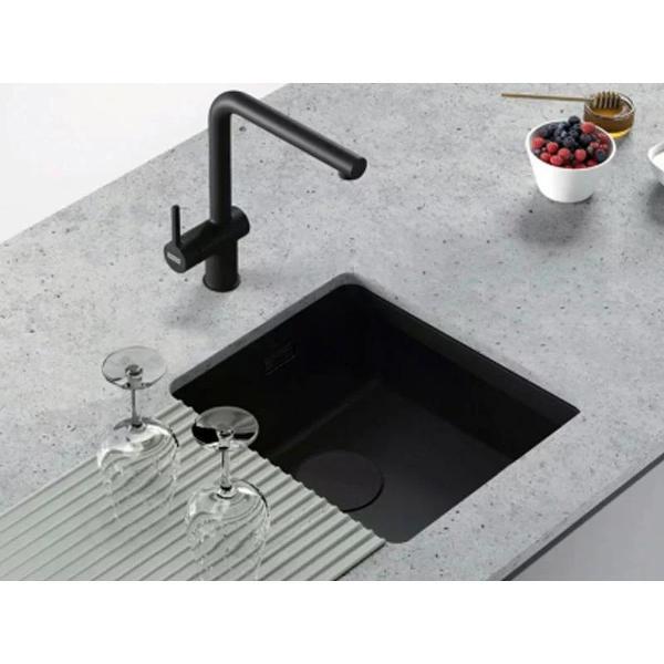 Изображение товара Мойка кухонная Franke MRG 110-72 черная матовая стоп-вентиль