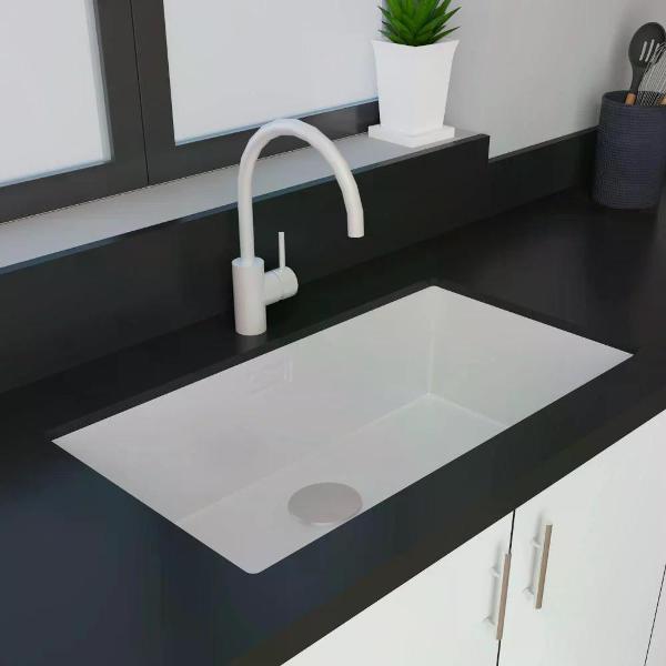 Изображение товара Мойка кухонная Franke MRG 110-72 белая стоп-вентиль