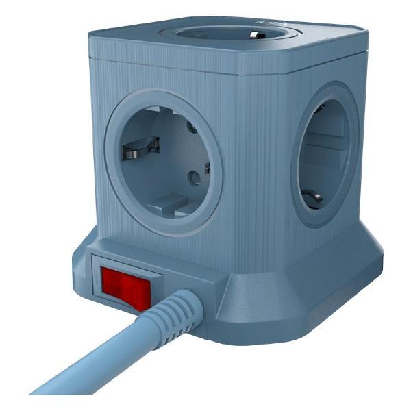 Изображение товара Сетевой фильтр AGNI башня 5 розеток, 3 метра, синий