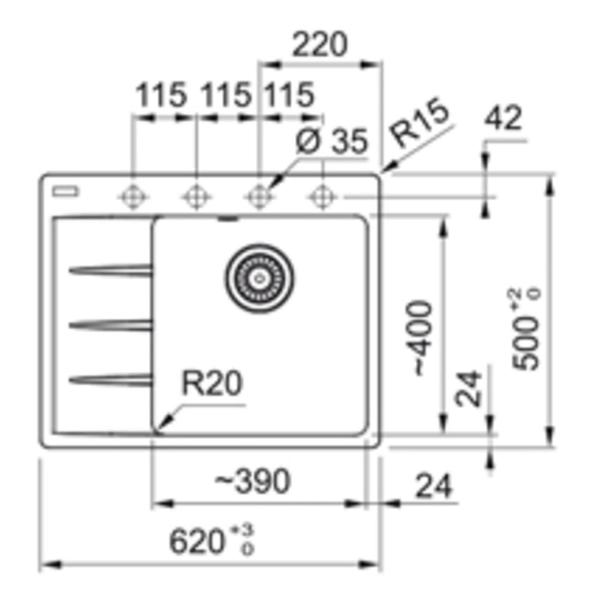 Изображение товара Мойка кухонная Franke CNG 611/211-62 TL 685082