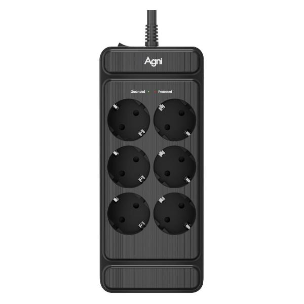 Изображение товара Сетевой фильтр_ AGNI TP-FS6E-5m-black