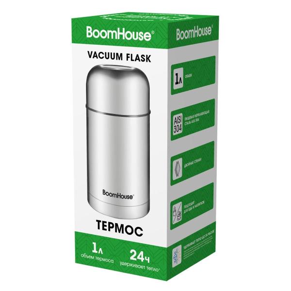 Изображение товара Термос BoomHouse WIDE с широким горлом, 1л серебристый