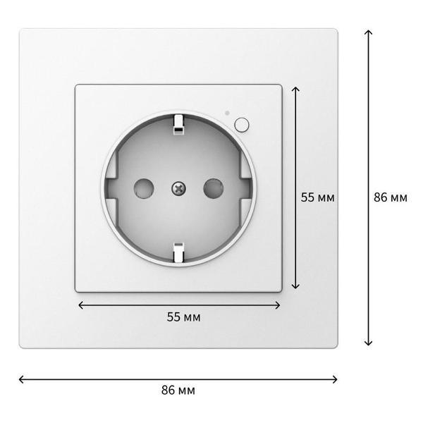 Изображение товара Умная розетка Aqara Wall Outlet H2 EU, белый (WP-P01D)
