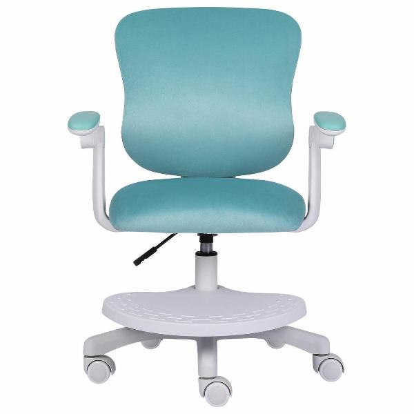 Изображение товара Кресло детское Brabix Sky, подставка д/ног велюр, голубое