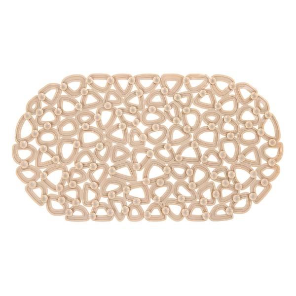 Изображение товара Коврик для ванной PRIMILA 68х37см Треугольники овальный беж