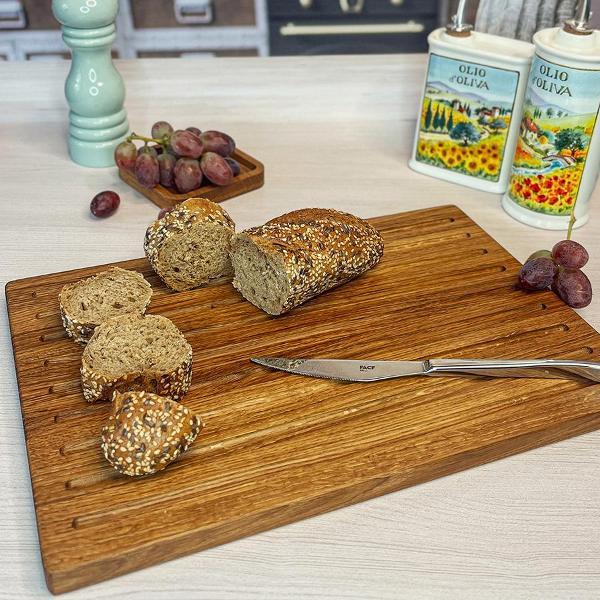 Изображение товара Доска разделочная Uneca для хлеба 37х25х2 см деревянная, дуб (ДРИ-1903/1)