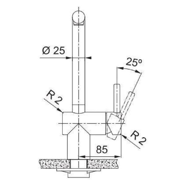 Изображение товара Смеситель Franke ATLAS Neo сталь PVD, антрацит