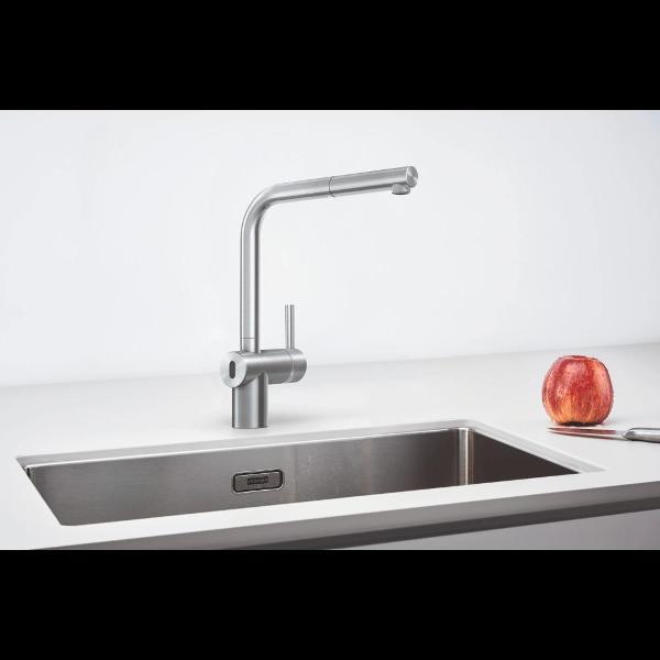 Изображение товара Смеситель Franke ATLAS Neo с выдвижным шлангом, нержавеющая сталь