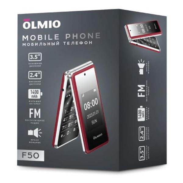 Изображение товара Мобильный телефон Olmio OLM-F50-RED