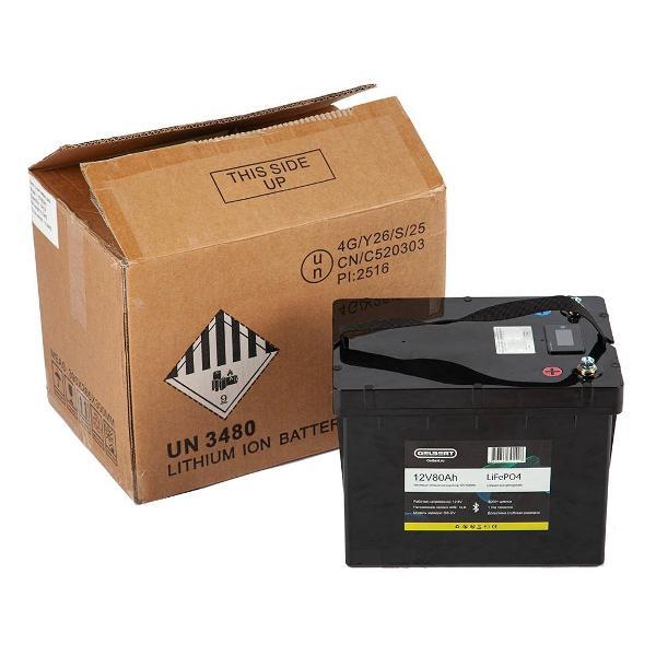 Изображение товара Тяговая аккумуляторная батарея Gelbert LiFePO4 (12V/80Ah/80А/600Wh) BT/Display