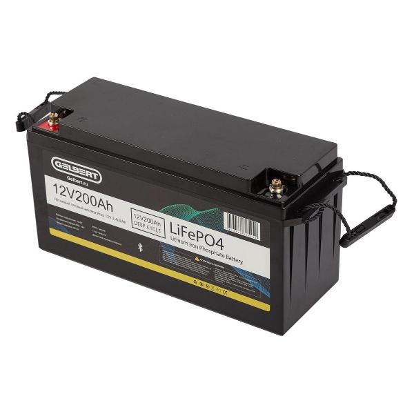 Изображение товара Тяговая аккумуляторная батарея Gelbert LiFePO4 (12V/200Ah/200А/2,400Wh) Bluetoot
