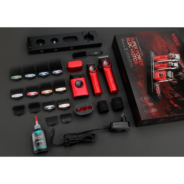 Изображение товара Машинка для стрижки волос_ VGR Professional Pro 3 in 1 Red