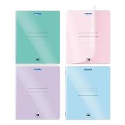 Изображение товара Тетрадь Brauberg ДЭК обложка пластик(прозрач)А5 48л скоба,клетка,КОМПЛ 4шт  Smart Cover,АССОРТ,405068