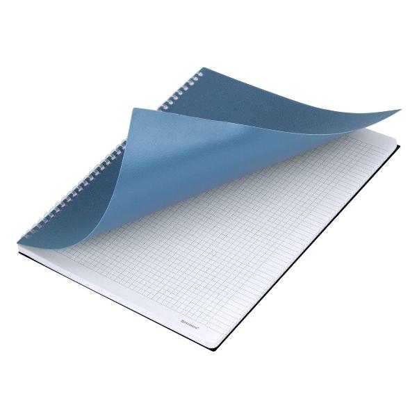 Изображение товара Тетрадь Brauberg обложка пластик, А4 80л. гребень мягкий (силиконовый), клетка, , синий, 405356