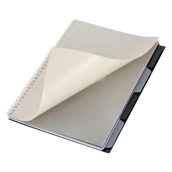 Изображение товара Тетрадь Brauberg обложка пластик, А4 80л. гребень, 4 разделителя, клетка, , бежевый, 405362