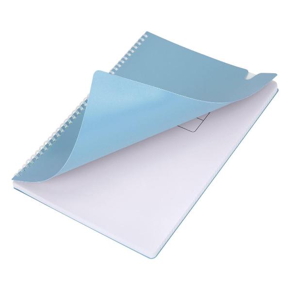 Изображение товара Тетрадь Brauberg обложка пластик, А4 80л. гребень мягкий, вырубка для ручки, клетка, голубой, 405370