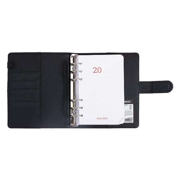 Изображение товара Тетрадь Brauberg B6 150x190мм Comodo, под кожу, 160л, черный, 116205