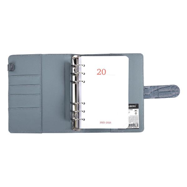 Изображение товара Тетрадь Brauberg B6 150x190мм Comodo, под кожу, 160л, серый, 116207