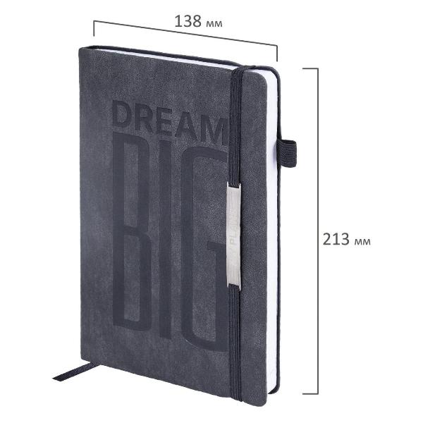 Изображение товара Тетрадь Brauberg А5 138х213мм BeStyle резинка, держатель, 160л, графитовый, 116215