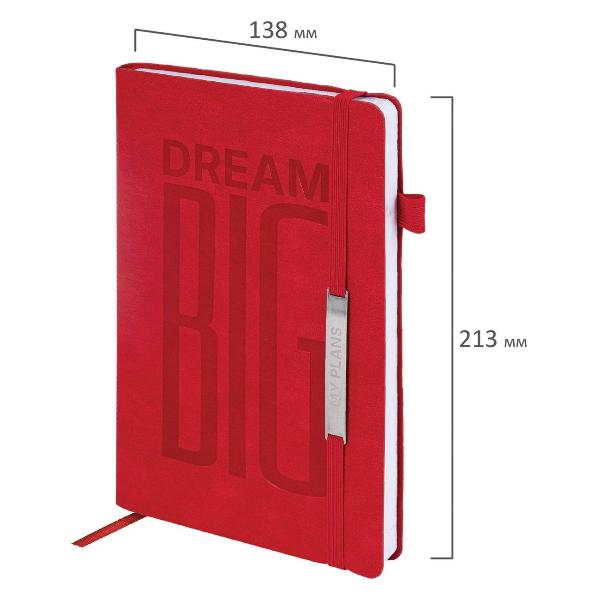 Изображение товара Тетрадь Brauberg А5 138х213мм BeStyle резинка, держатель, 160л, красный, 116217