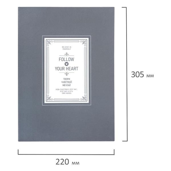 Изображение товара Тетрадь Brauberg на кольцах БОЛЬШАЯ А4 215х305мм, 100л, твердый картон, клетка, , Винтаж, 405410