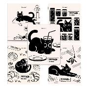 Изображение товара Тетрадь Brauberg ДЭК А5 48л. КОМПЛЕКТ 5 шт.  скоба, клетка, TWIN-лак, КОТ-НЕПОСЕДА, 404943