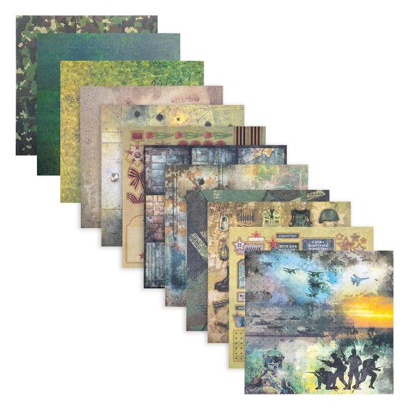 Изображение товара Бумага для рукоделия Остров сокровищ 30x30см 12л Милитари