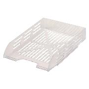 Изображение товара Лоток канцелярский Brauberg 330х245х65 мм, прозрачный, 239013