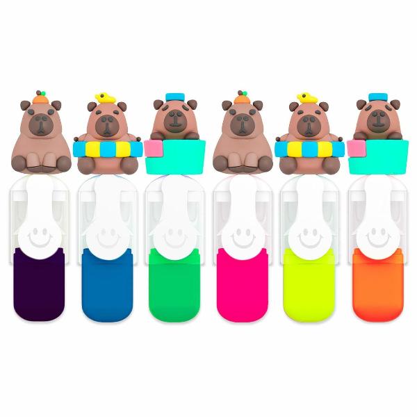 Изображение товара Текстовыделитель Brauberg Funster Капибары Неон 6 Цветов