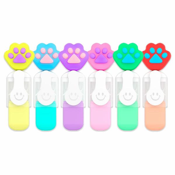 Изображение товара Текстовыделитель Brauberg Funster Лапки Пастель 6 Цветов