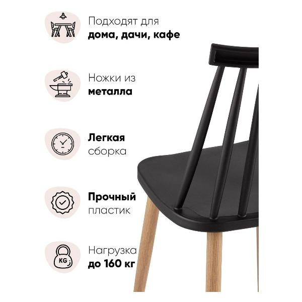 Изображение товара Стул Stool Group для кухни обеденный Морган, пластиковый, черный