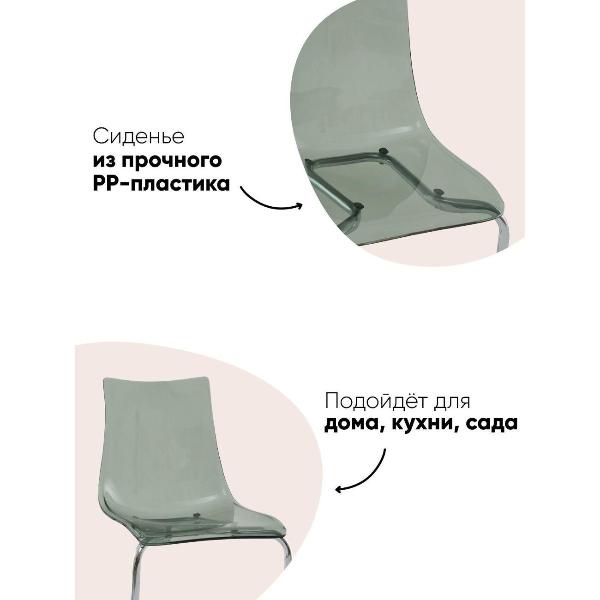 Изображение товара Стул Stool Group для кухни обеденный Tobi, пластик серый (комплект 2 стула)