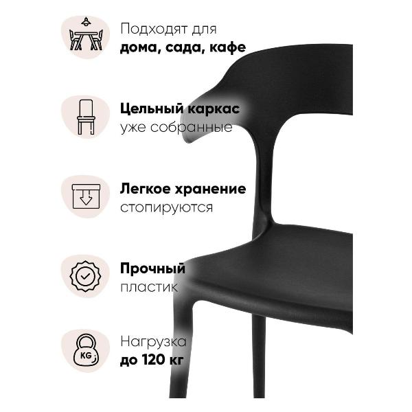 Изображение товара Стул Stool Group для кухни обеденный Neo, пластик черный (комплект 4 стула)