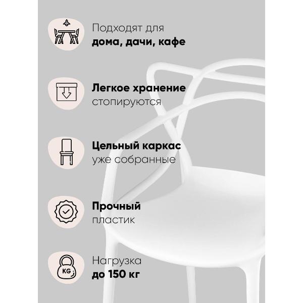 Изображение товара Стул Stool Group для кухни обеденный Masters, пластик белый