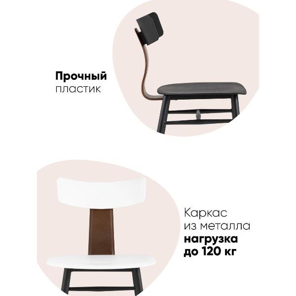 Изображение товара Стул Stool Group для кухни обеденный ANT, пластиковый, черный (комплект 2 стула)