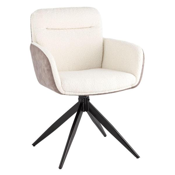 Изображение товара Стул Stool Group для кухни обеденный Waldo молочный c бежевой экокожей