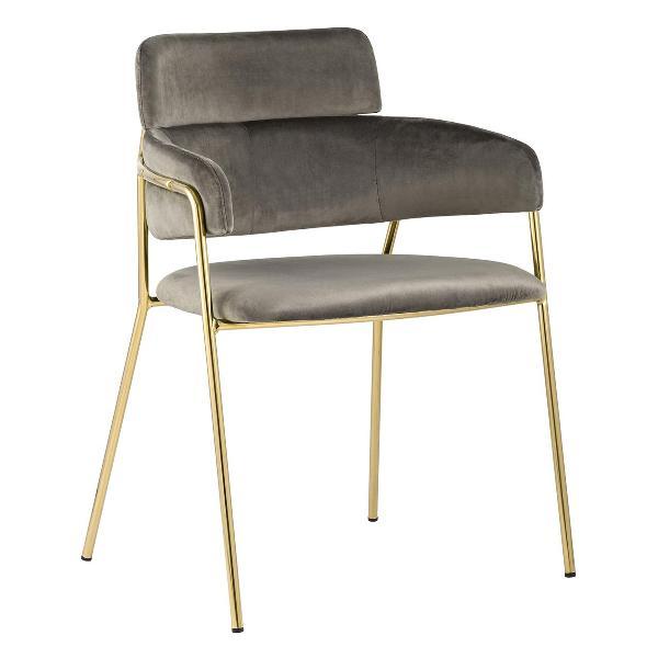 Изображение товара Стул Stool Group для кухни обеденный Полин, велюр, коричневый