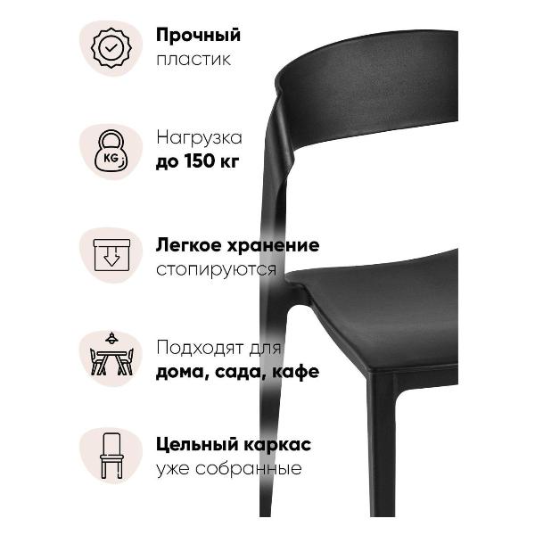 Изображение товара Стул Stool Group для кухни обеденный Moris, пластик черный
