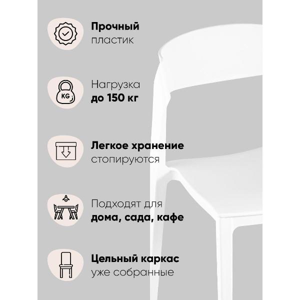 Изображение товара Стул Stool Group для кухни обеденный Moris, пластик белый
