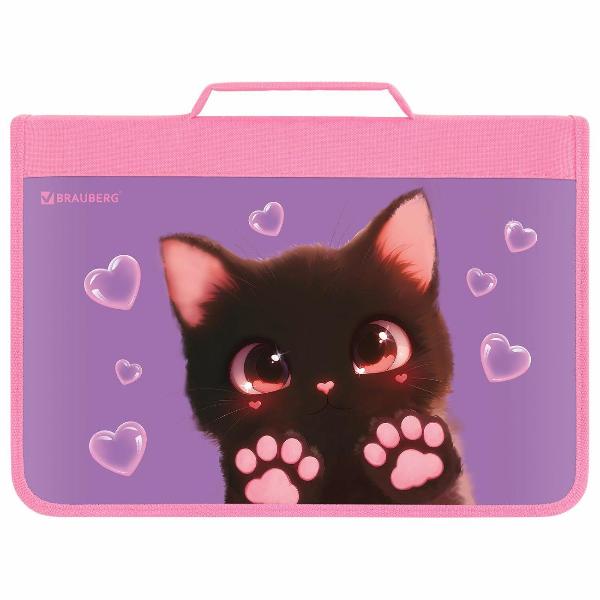 Изображение товара Папка Brauberg А4 с ручкой отпечатки лап