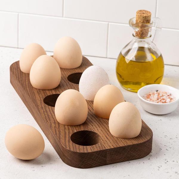 Изображение товара Подставка для яйца Uneca для 10 яиц дерево дуб ДРВ-35/2