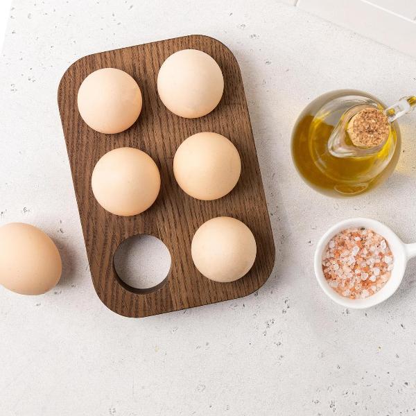 Изображение товара Подставка для яйца Uneca для 6 яиц дерево дуб ДРВ-41/2