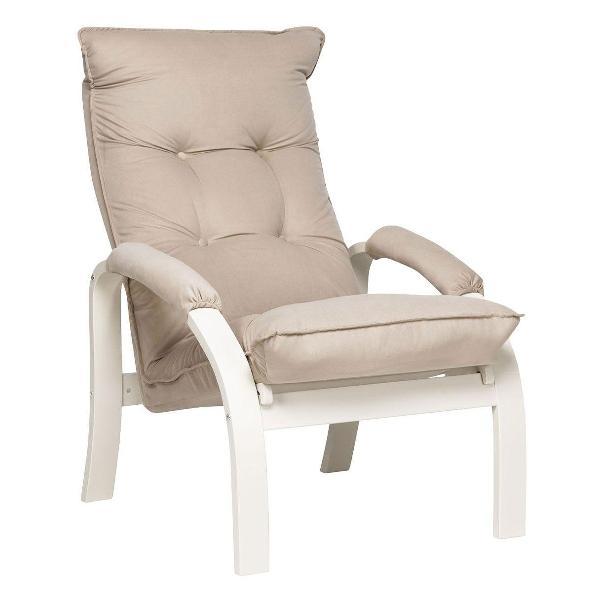 Изображение товара Кресло Правила мебели Ливади для отдыха дома с подлокотниками, высокие ножки, 68.5х80х110 см, Слоновая кость / Бежевый, велюр Изображение товара Кресло Правила мебели Ливади для отдыха дома с подлокотниками, высокие ножки, 68.5х80х110 см, Слоновая кость / Бежевый, велюр