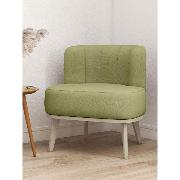 Изображение товара Кресло Правила мебели Эмили для отдыха дома, на высоких ножках, 69х64х76 см, Лак / Оливковый, велюр