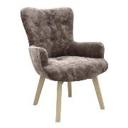 Изображение товара Кресло Правила мебели Флекс для отдыха дома, на ножках, с высокой спинкой, 71х74х91 см, Латте, микровелюр