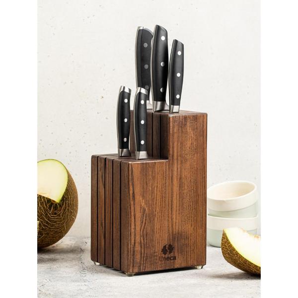 Изображение товара Подставка Uneca для 8 ножей дерево дуб ДРБ-952/2