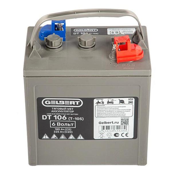 Изображение товара Тяговая аккумуляторная батарея Gelbert DT106 (T-105) 6V185A/H C5
